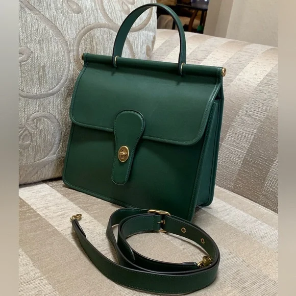 Coach Willis top handle in hunter green 5785 - Picture 1 of 15